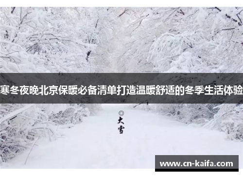 寒冬夜晚北京保暖必备清单打造温暖舒适的冬季生活体验